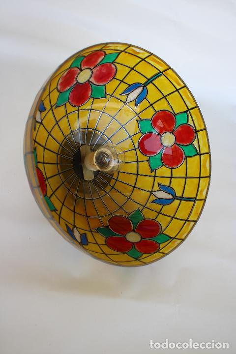 Vintage: lampara de techo de flores - Foto 3