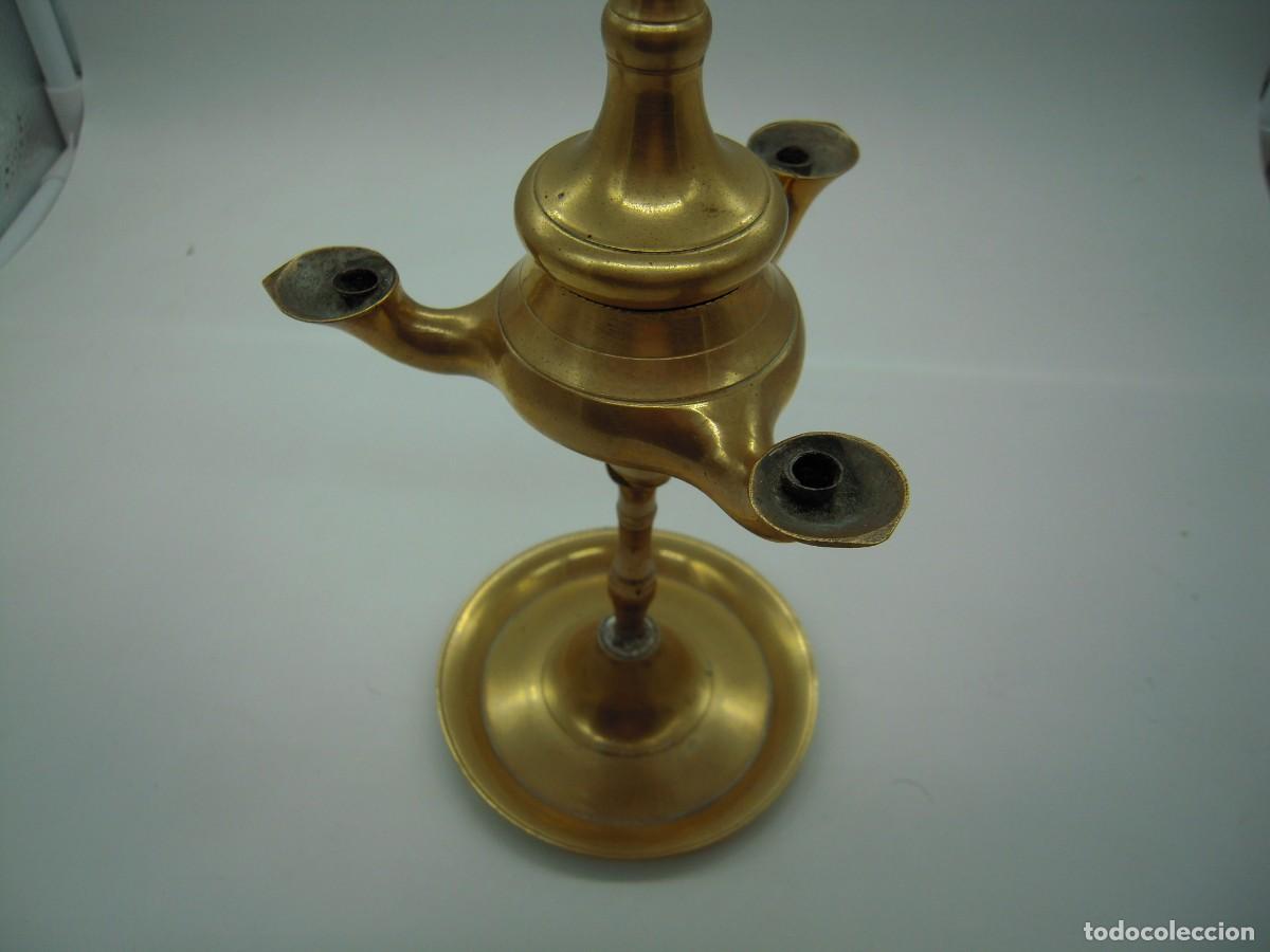 Vintage: bonito candelabro de aceite - Foto 2