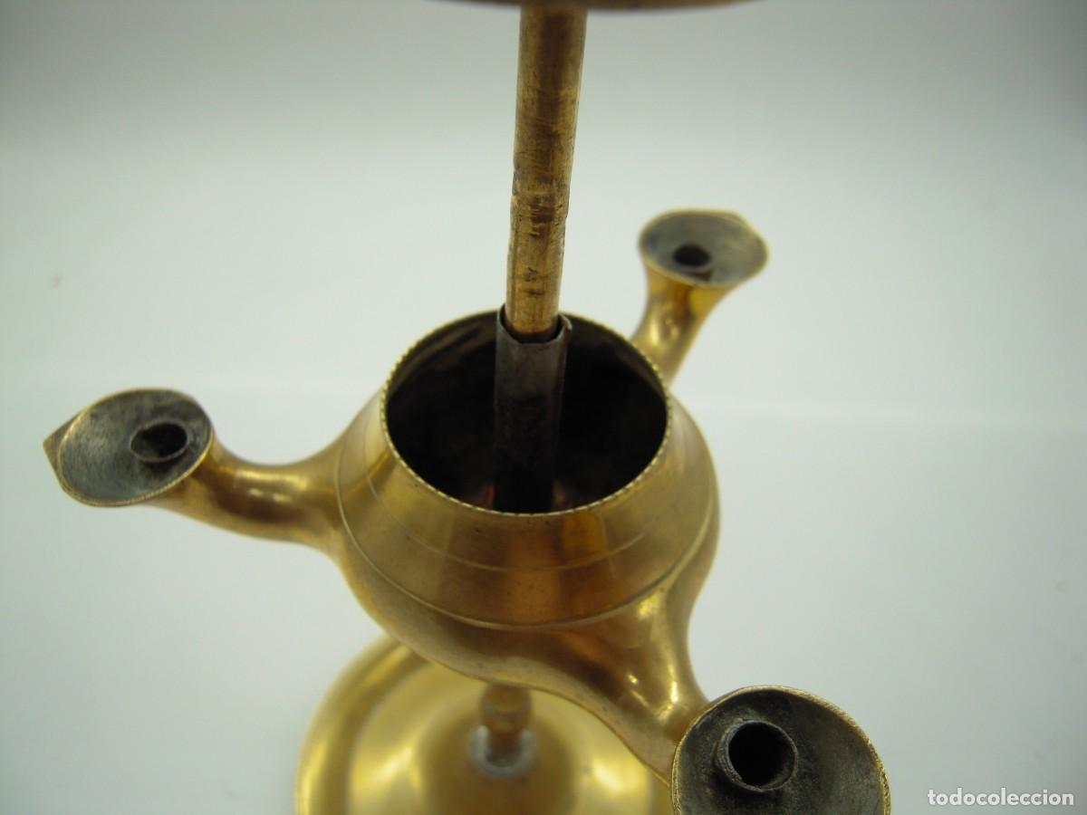 Vintage: bonito candelabro de aceite - Foto 3