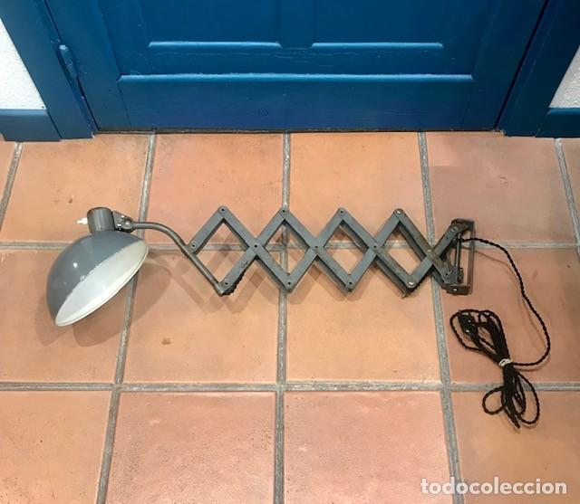 Vintage: L&aacute;mpara de pared de tijera - Foto 5