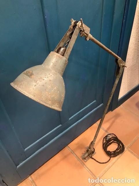 Vintage: L&aacute;mpara de pared industrial antigua - Foto 3