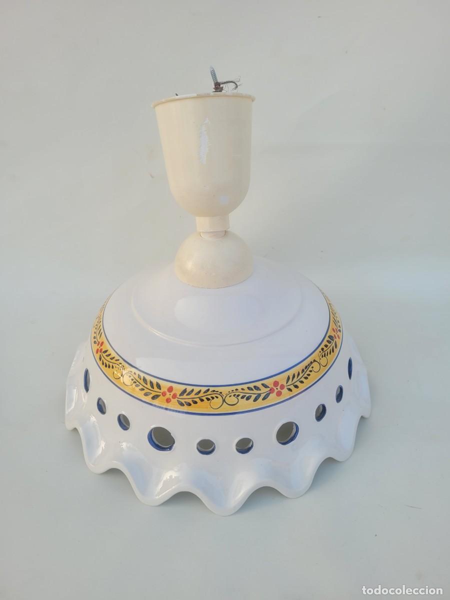Vintage: L&aacute;mpara de techo. Cer&aacute;mica nacional. - Foto 1