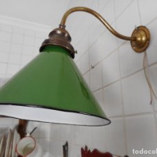 Vintage: ANTIGUA LAMPARA APLIQUE METAL ESMALTADO RETRO VINTAGE INDUSTRIAL AÑOS 30