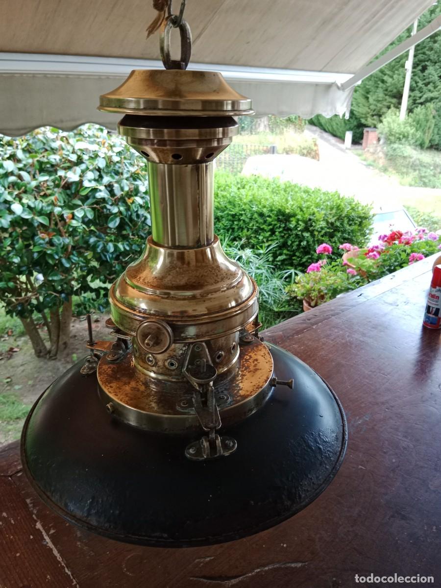 Vintage: Lampara de barco de lat&oacute;n de techo - Foto 7
