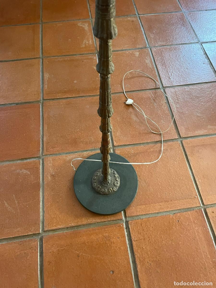 Vintage: LAMPARA PIE DE BRONCE - Foto 1