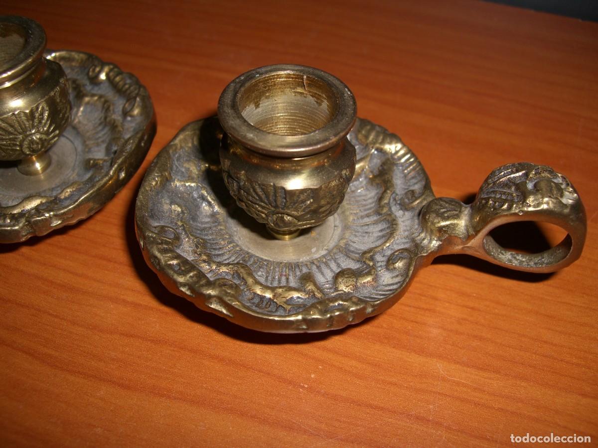 Vintage: PAREJA DE PALMATORIAS EN LAT&Oacute;N - Foto 3