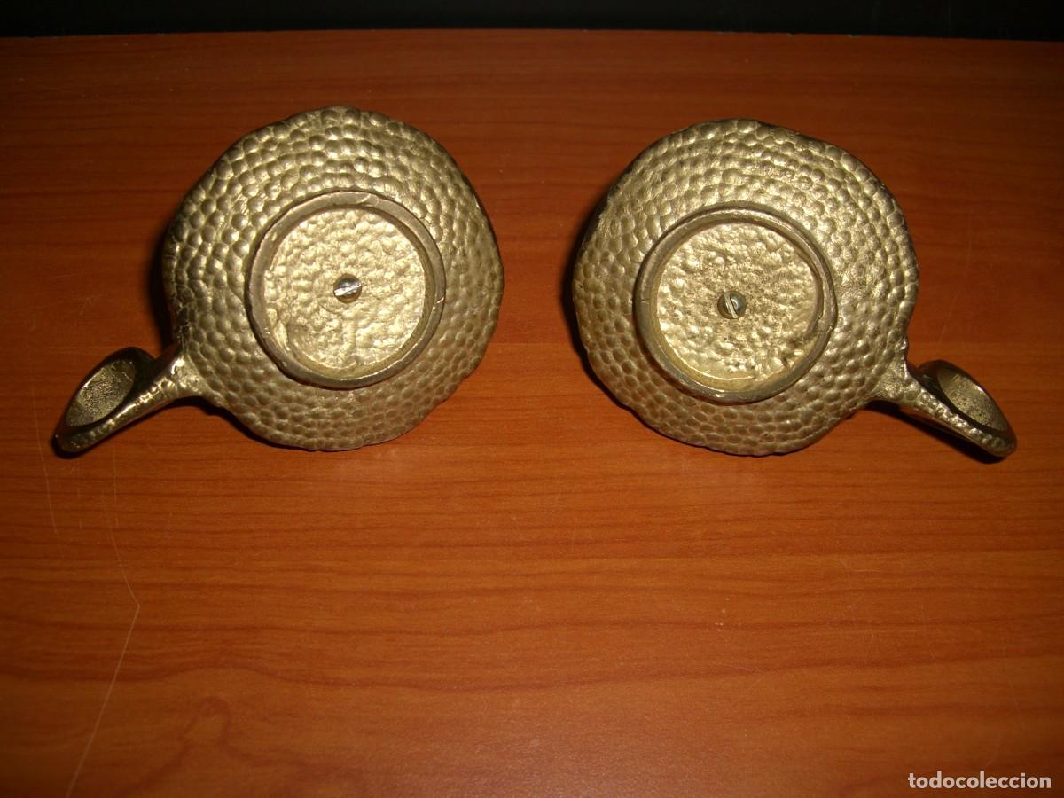 Vintage: PAREJA DE PALMATORIAS EN LAT&Oacute;N - Foto 4