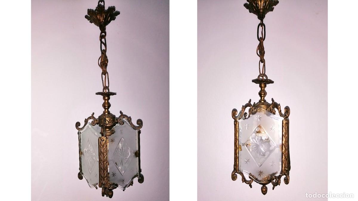 Vintage: FAROL CUATRO CRISTALES - Foto 1