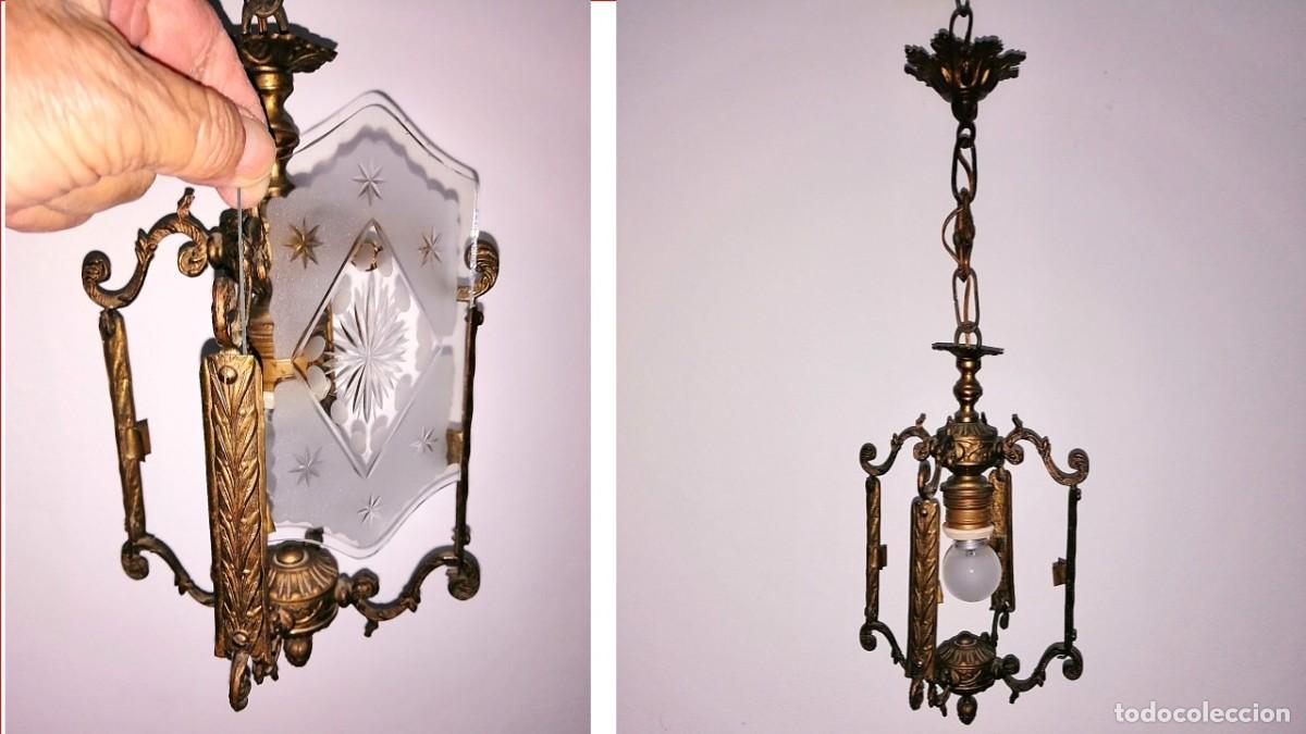 Vintage: FAROL CUATRO CRISTALES - Foto 3