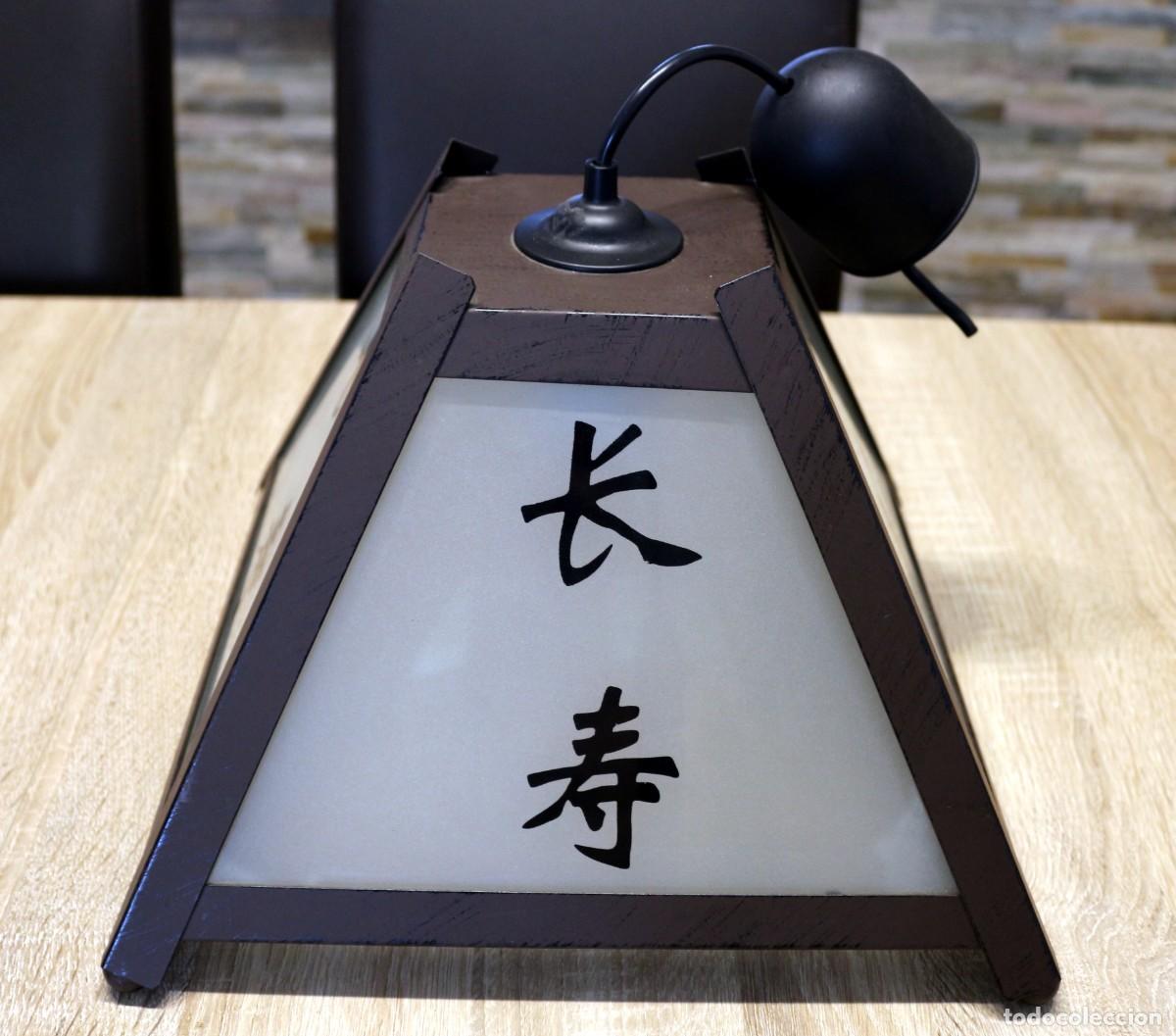 Vintage: L&aacute;mpara de techo con motivos japoneses - Foto 1