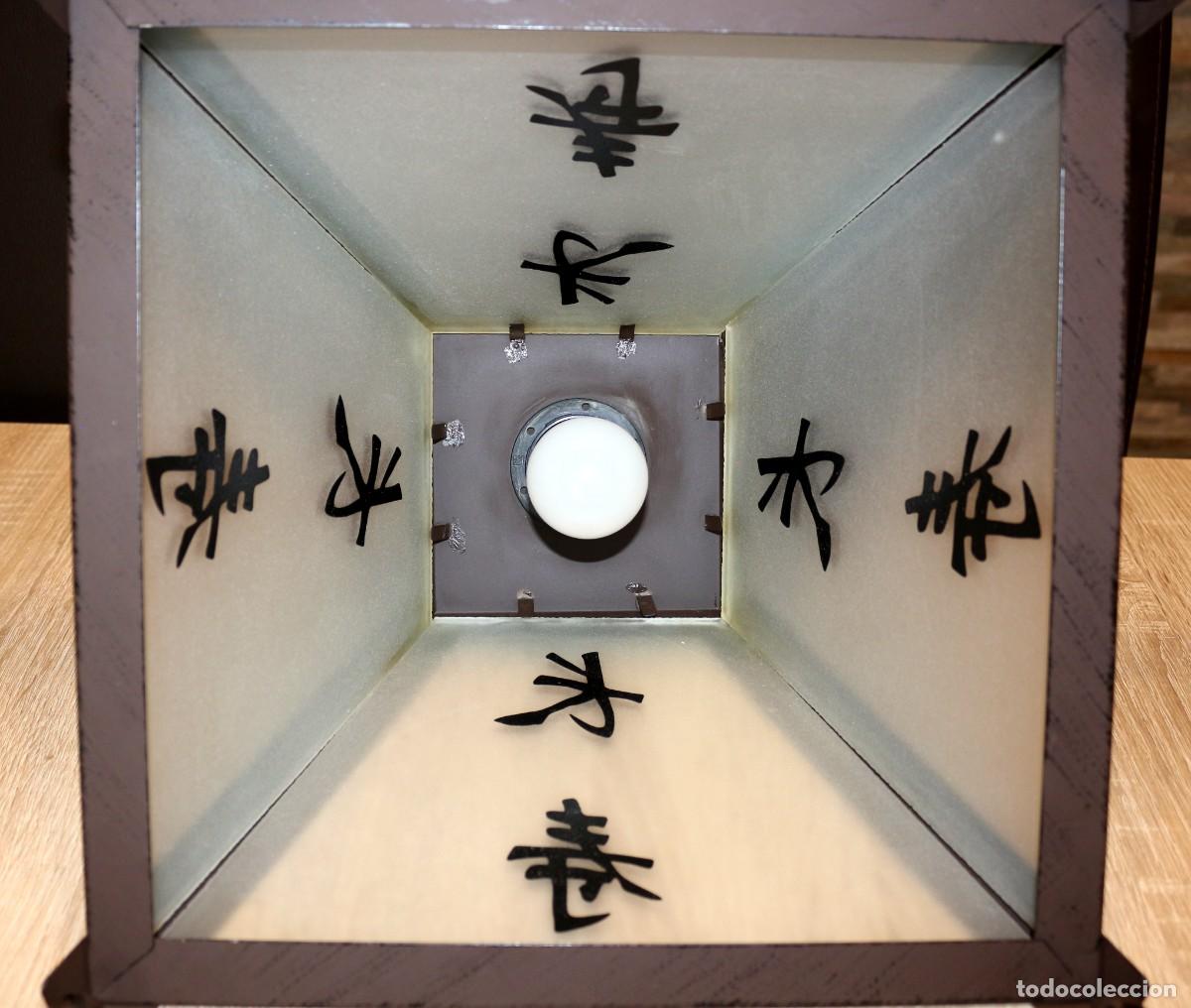 Vintage: L&aacute;mpara de techo con motivos japoneses - Foto 3