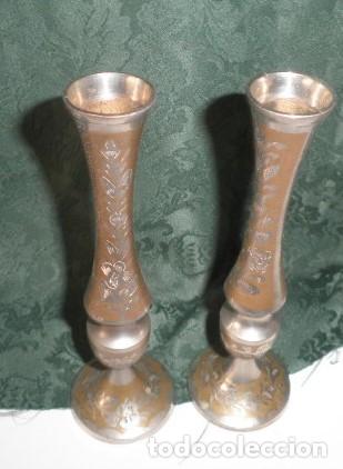 Vintage: JARRONES DECORADOS CON FLORES - Foto 2