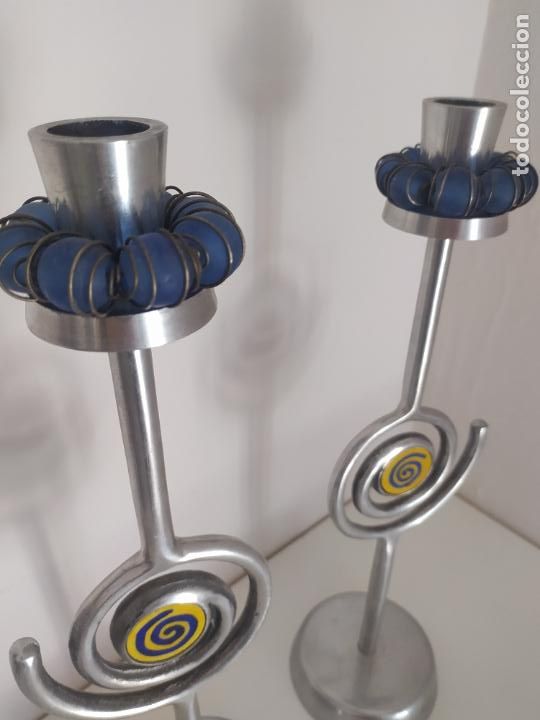 Vintage: Pareja de candelabros dise&ntilde;o - Foto 4