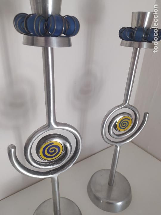 Vintage: Pareja de candelabros dise&ntilde;o - Foto 1