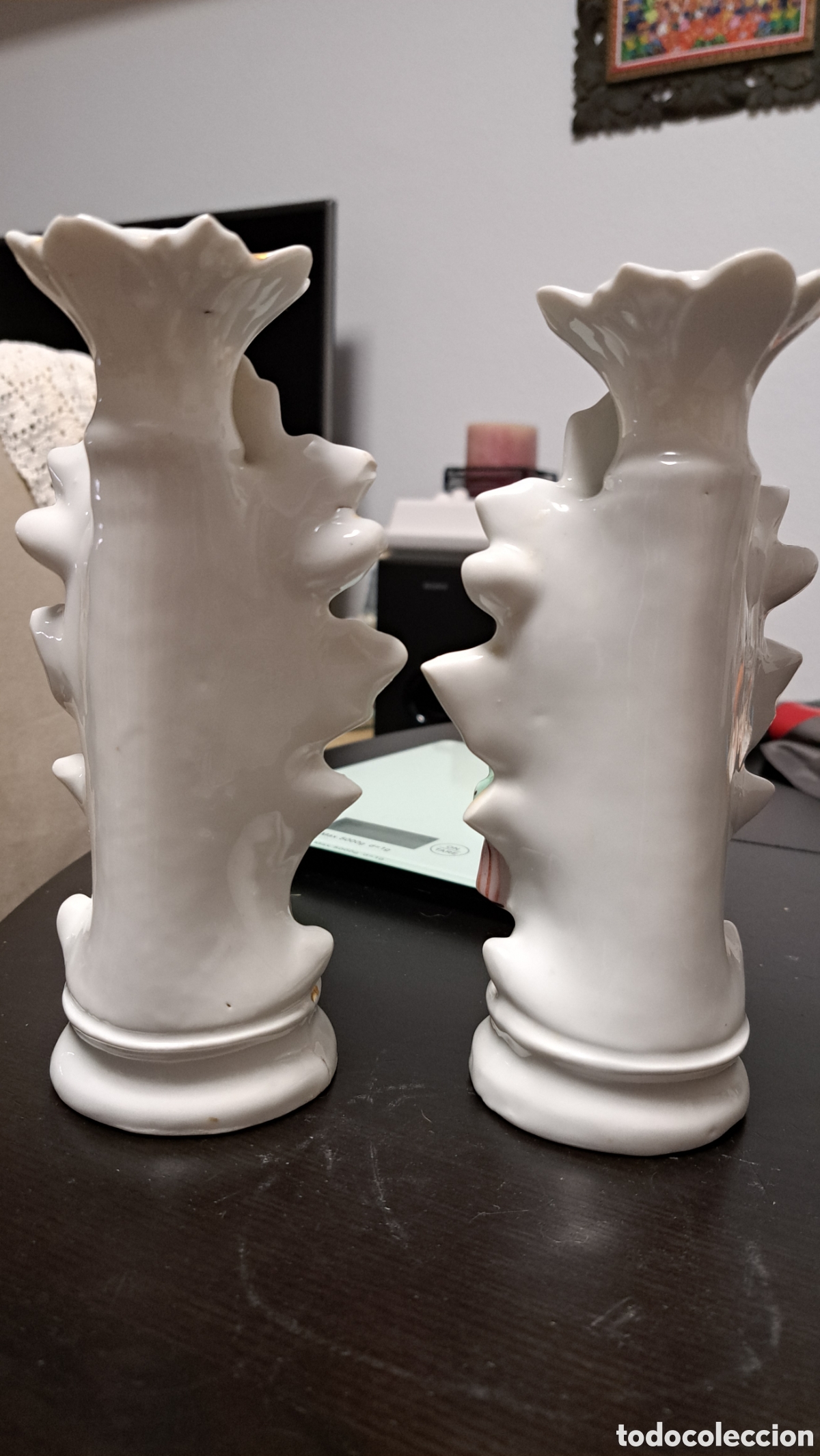 Vintage: Candelabros porcelana 1290 - Foto 2