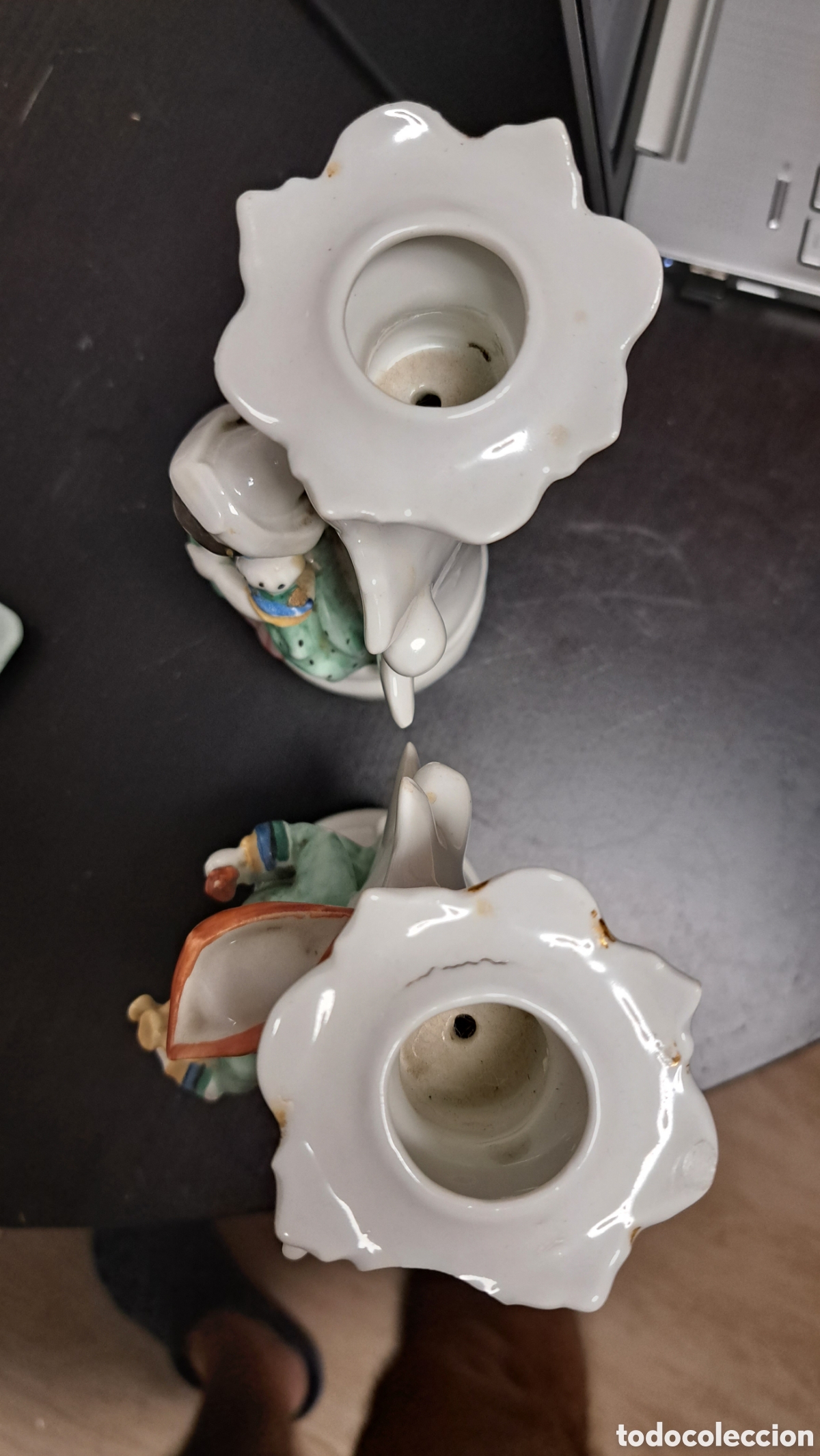 Vintage: Candelabros porcelana 1290 - Foto 3