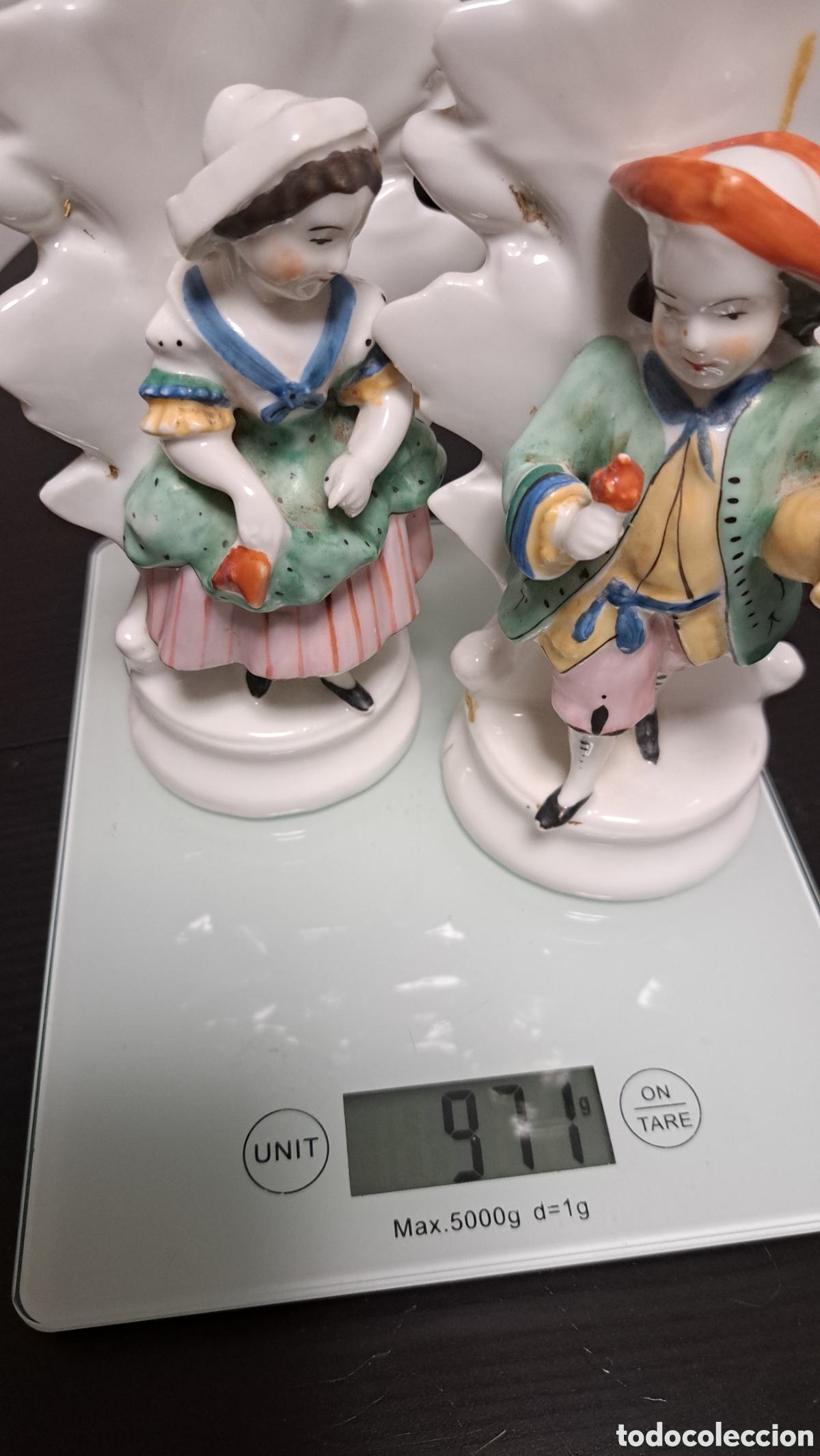 Vintage: Candelabros porcelana 1290 - Foto 4
