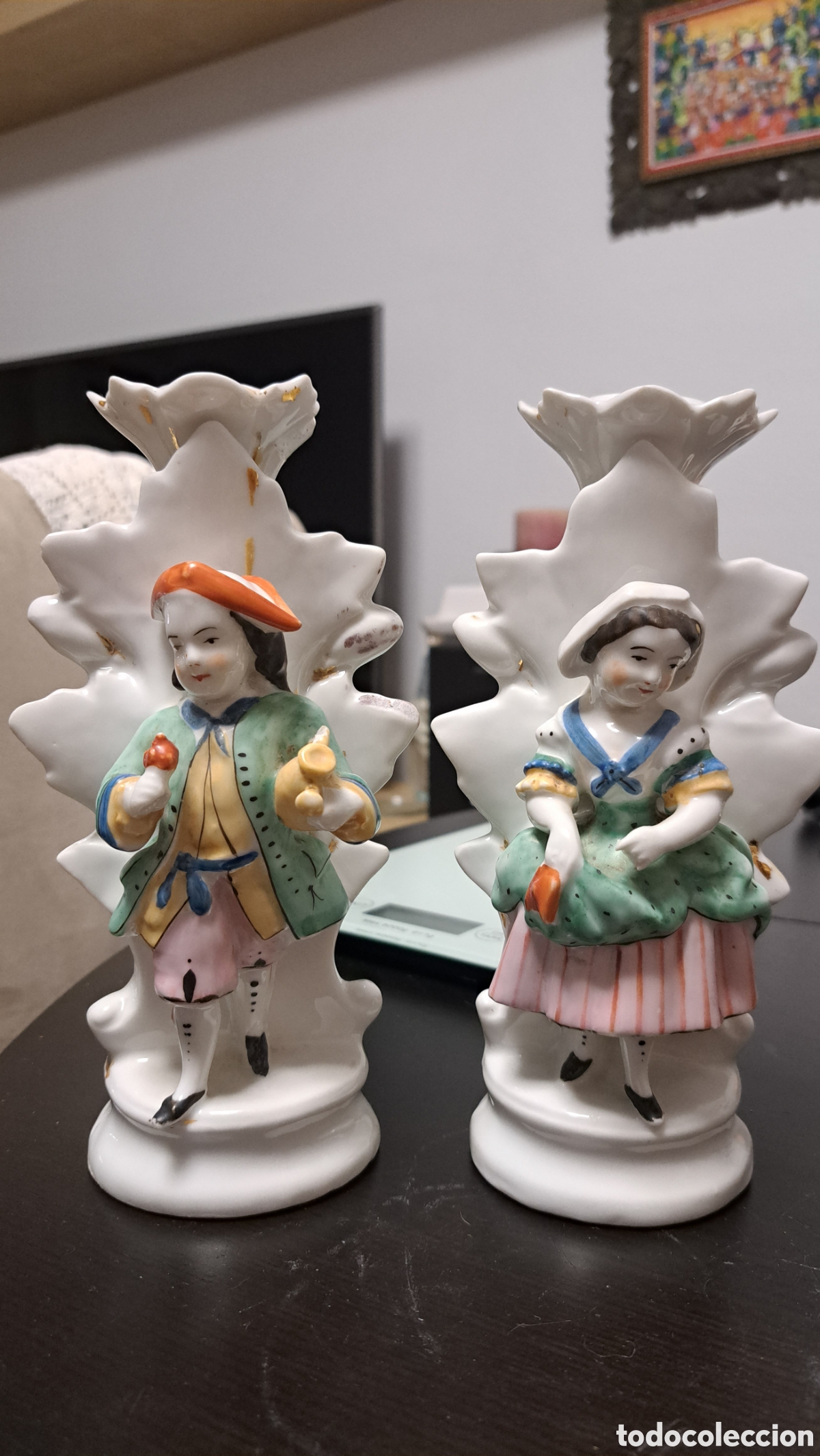 Vintage: Candelabros porcelana 1290 - Foto 5