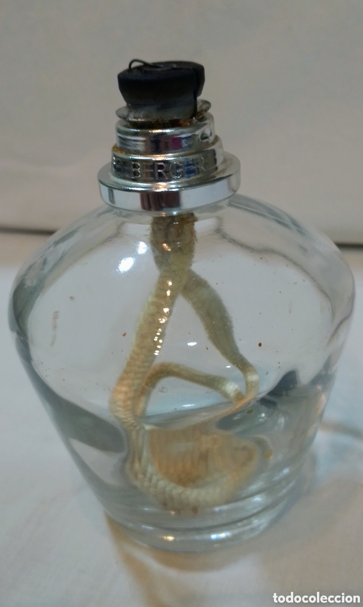 Vintage: LAMPARA DE ACEITE ANTIGUA BERGER - Foto 4