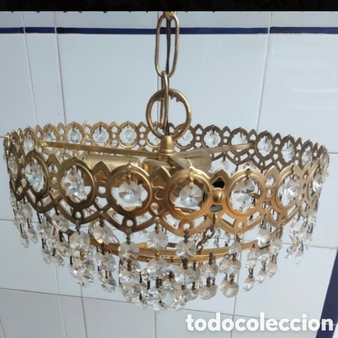 Vintage: L&aacute;mparas de cristal de roca - Foto 1