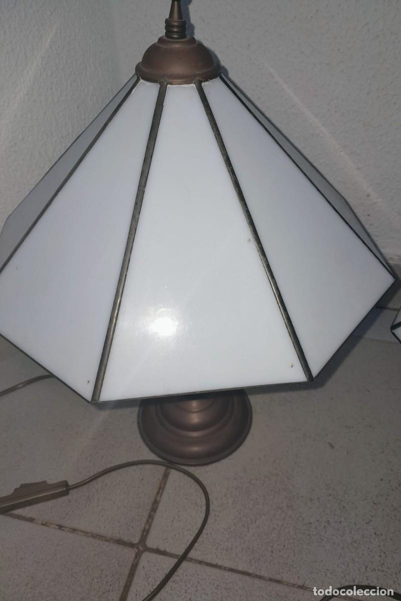 Vintage: Lamparas cristal opalina - Foto 1