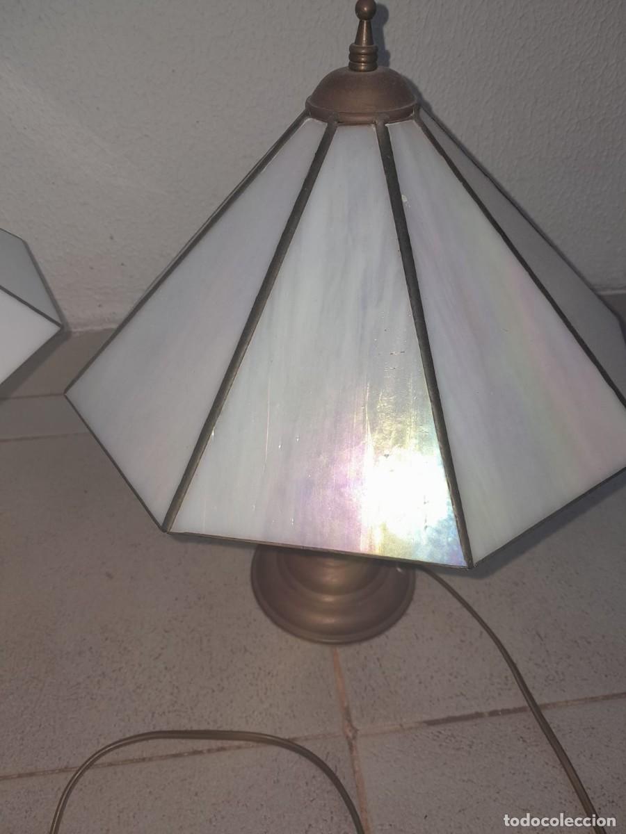 Vintage: Lamparas cristal opalina - Foto 3