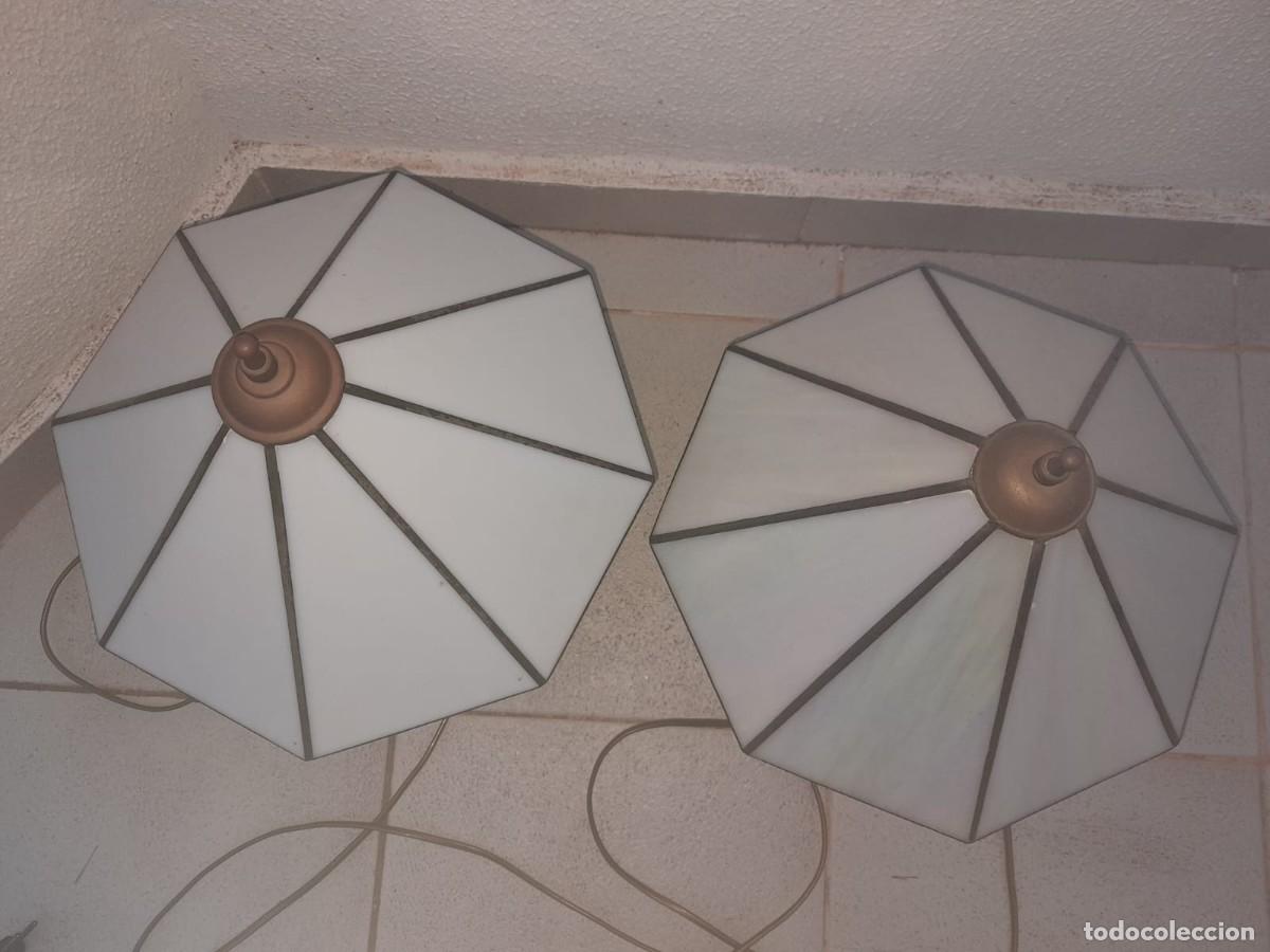 Vintage: Lamparas cristal opalina - Foto 4