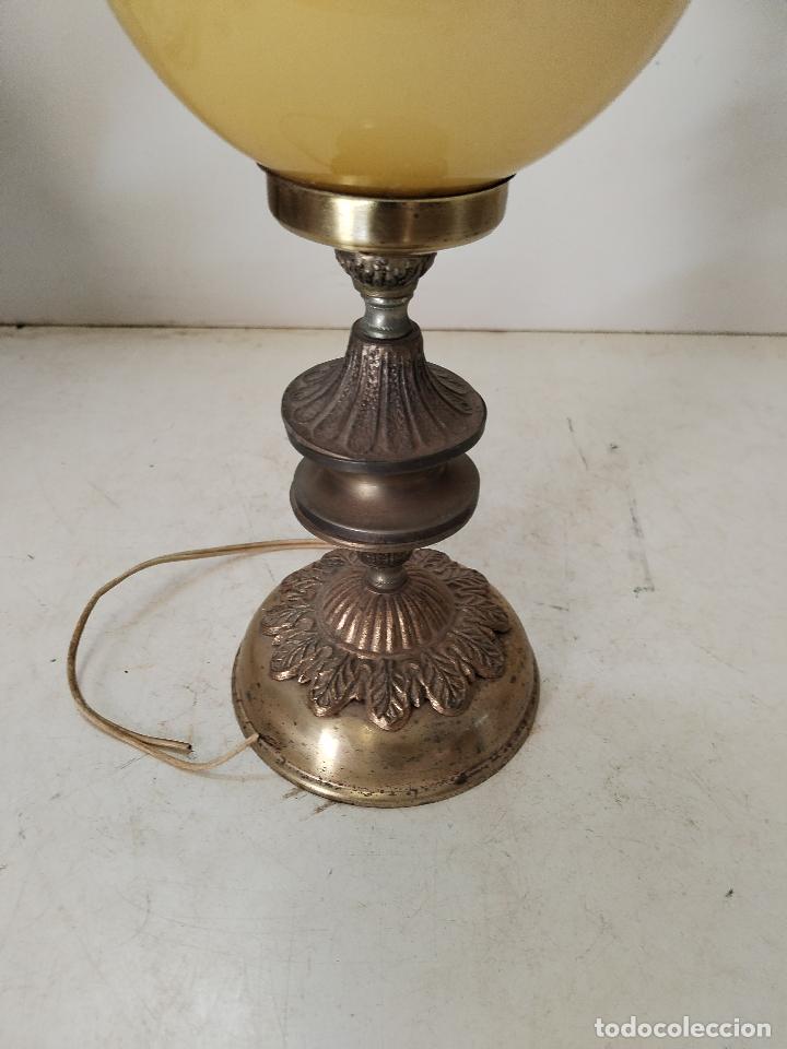 Vintage: LAMPARA DE MESA CON TULIPA AMARILLA - Foto 4