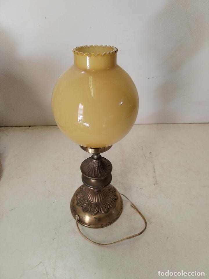Vintage: LAMPARA DE MESA CON TULIPA AMARILLA - Foto 6