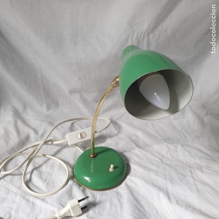 Vintage: MUY ANTIGUA LAMPARA FLEXO DE CHAPA - Foto 6