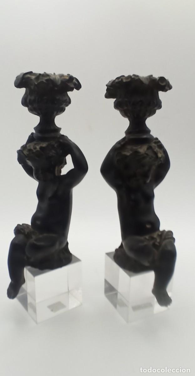 Vintage: Pareja Candeleros con base metacrilato - Foto 3