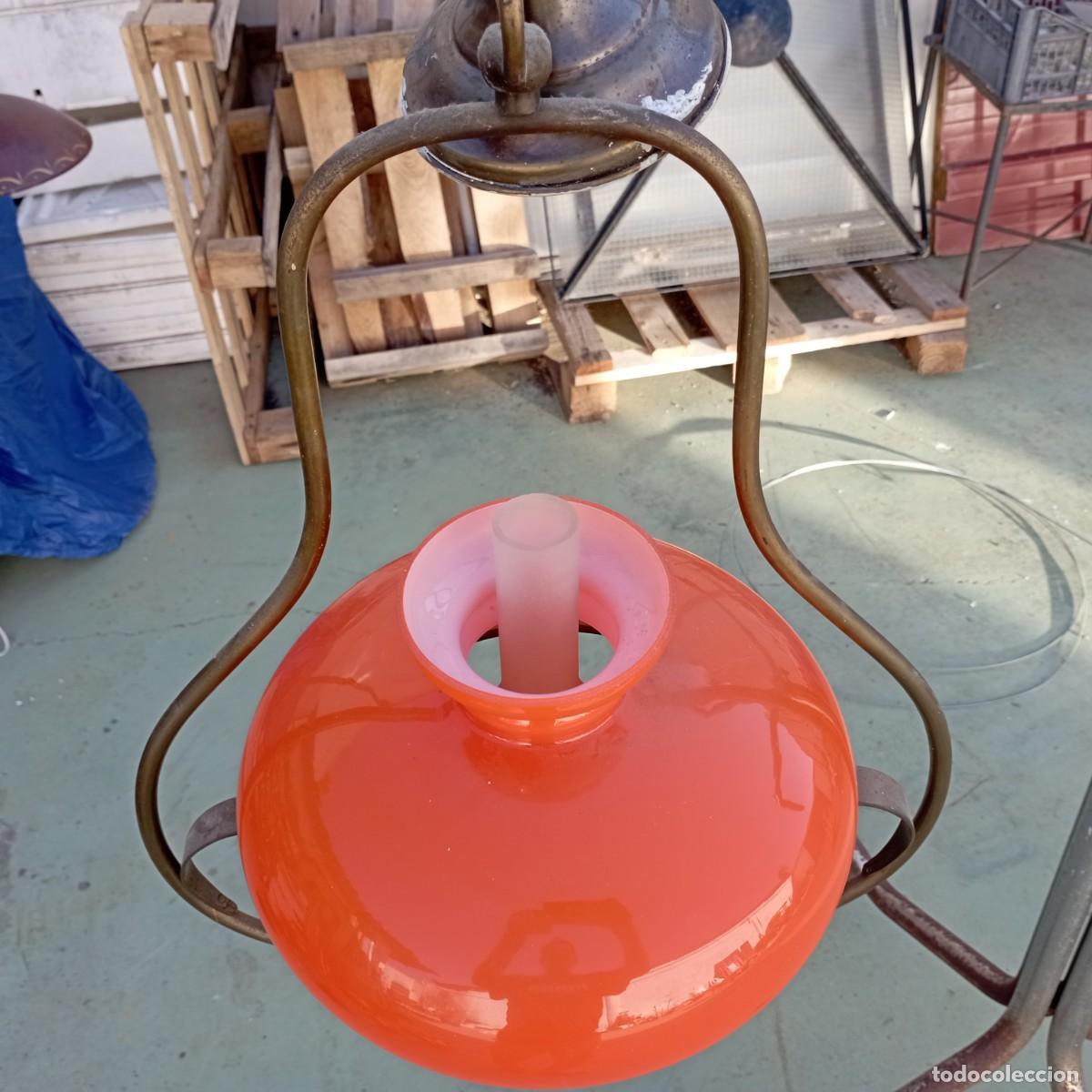 Vintage: lampara holadesa tulipa naranja - Foto 4