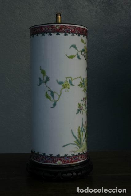 Vintage: Vase ancien en canton mont&eacute; en lampe - Foto 2