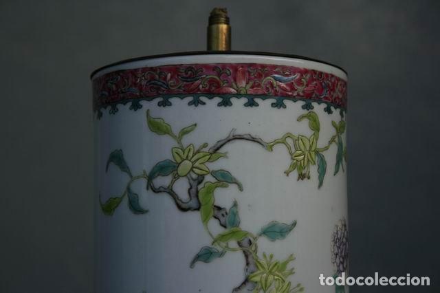 Vintage: Vase ancien en canton mont&eacute; en lampe - Foto 4