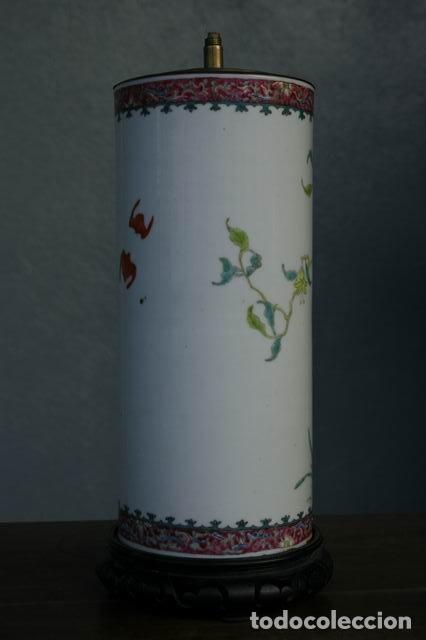 Vintage: Vase ancien en canton mont&eacute; en lampe - Foto 9