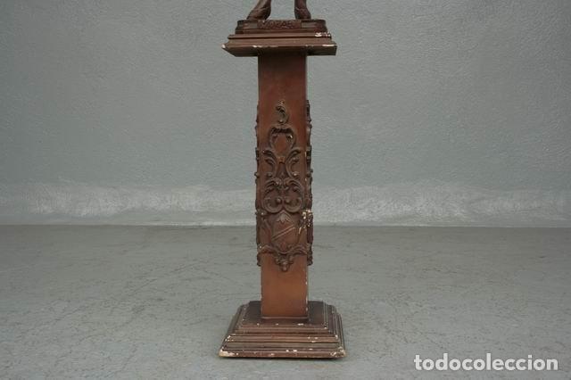 Vintage: Lampe en bois patin&eacute; repr&eacute;sentant Mozart - Foto 6