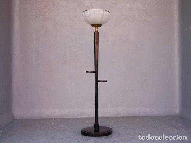 Vintage: Lampe sur pied 1940 vasque opaline - Foto 2