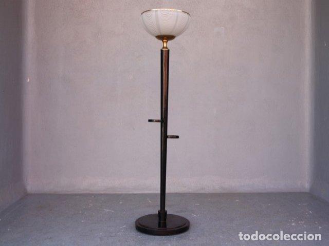 Vintage: Lampe sur pied 1940 vasque opaline - Foto 3