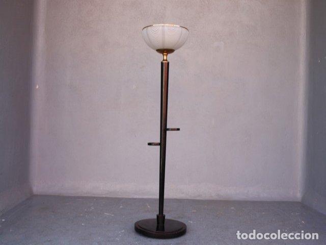 Vintage: Lampe sur pied 1940 vasque opaline - Foto 4
