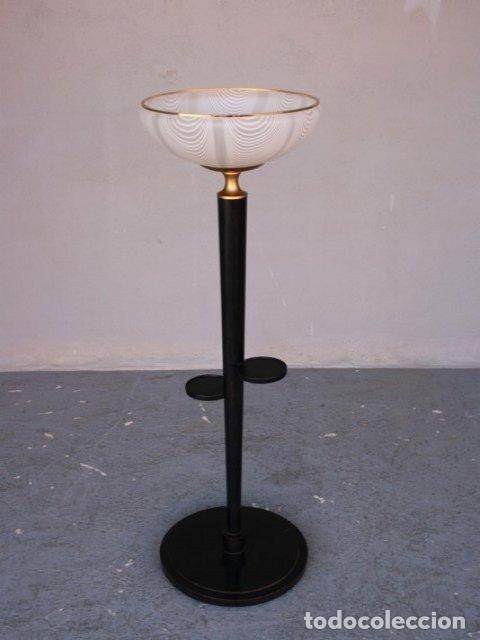 Vintage: Lampe sur pied 1940 vasque opaline - Foto 5