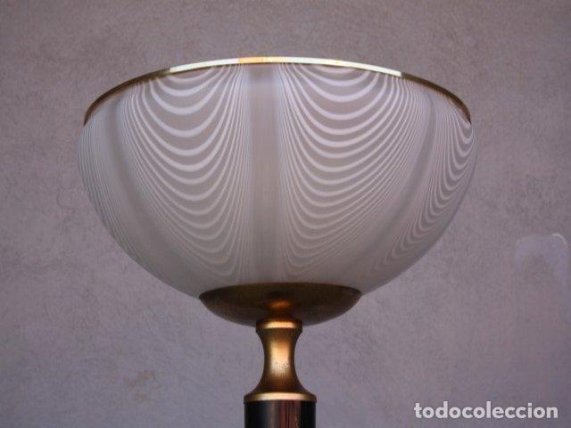Vintage: Lampe sur pied 1940 vasque opaline - Foto 6