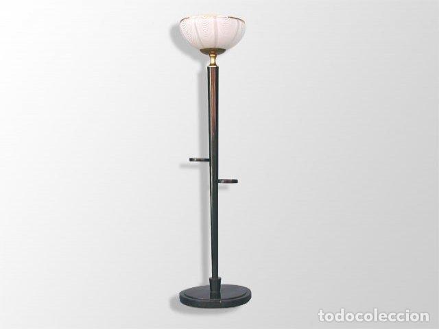 Vintage: Lampe sur pied 1940 vasque opaline - Foto 1