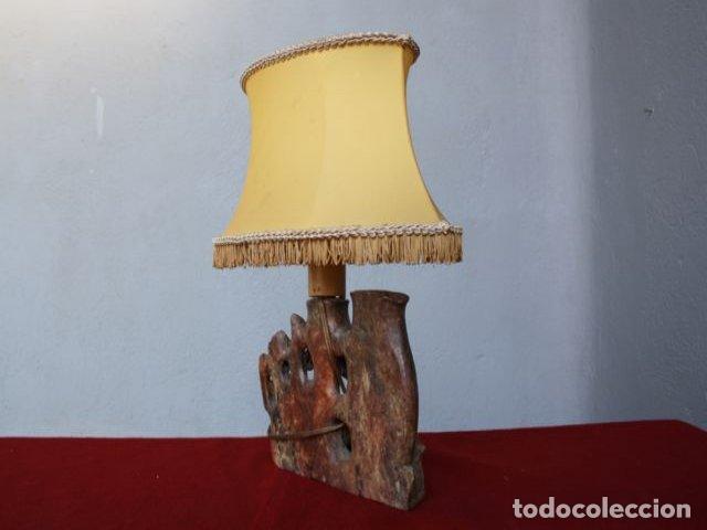 Vintage: Lampe style asiatique pierre de lard - Foto 3