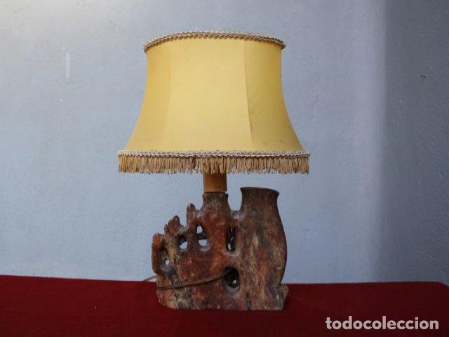 Vintage: Lampe style asiatique pierre de lard - Foto 4