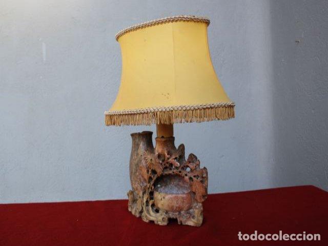 Vintage: Lampe style asiatique pierre de lard - Foto 7