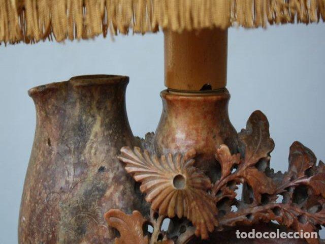 Vintage: Lampe style asiatique pierre de lard - Foto 9