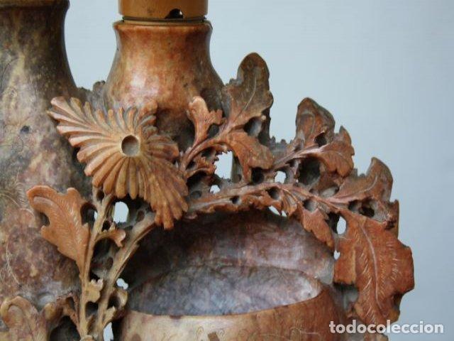 Vintage: Lampe style asiatique pierre de lard - Foto 10