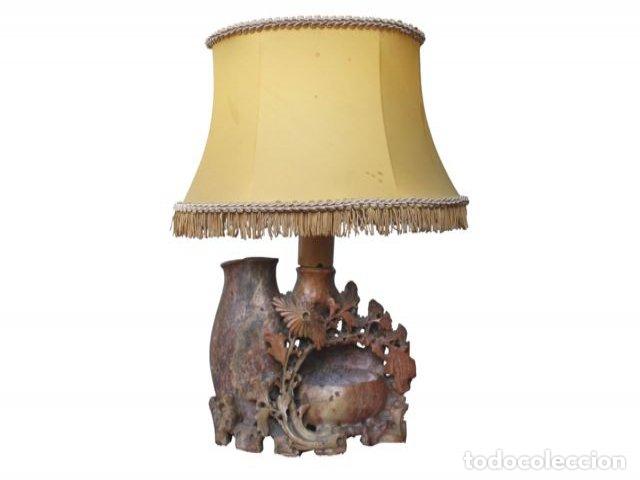 Vintage: Lampe style asiatique pierre de lard - Foto 1