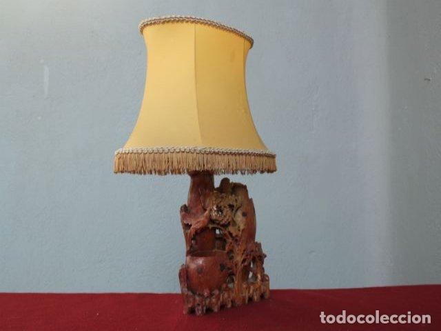 Vintage: Lampe de style asiatique pierre de lard 2 - Foto 2