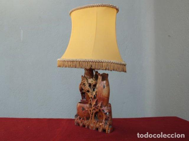 Vintage: Lampe de style asiatique pierre de lard 2 - Foto 7